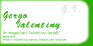 gergo valentiny business card